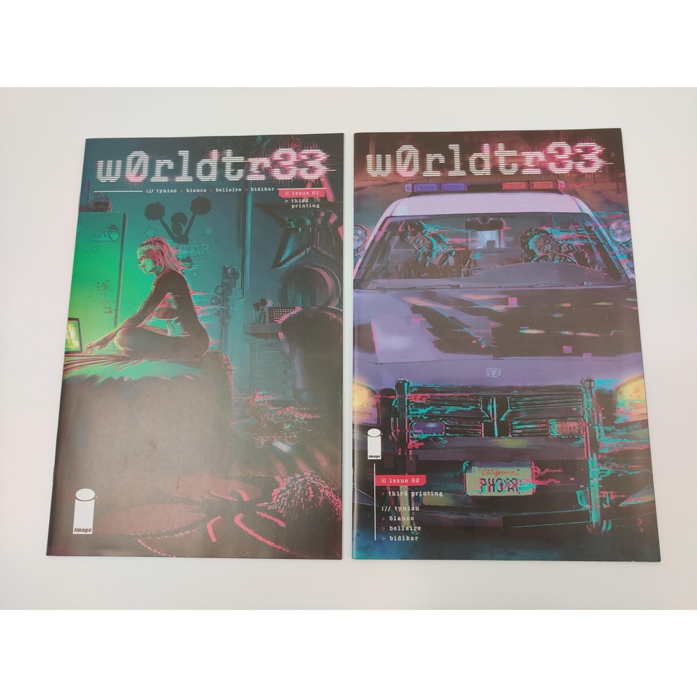 Image Comics‎ W0RLDTR33 #1 #2 Third Printing Horror Sci-Fi Cyberpunk